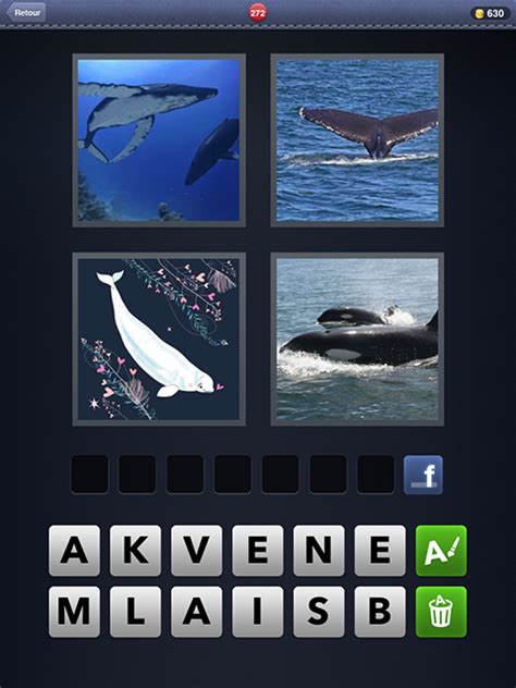 4 Images 1 Mot 272 (Poisson + Baleine + Mer + Orques).